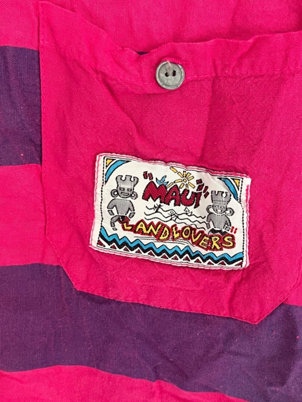 Vintage 80's International Outlook Color Block Button Down Shirt Large - Picture 3 of 9